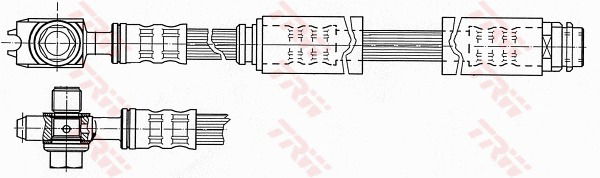 Bremsschlauch Vorderachse TRW PHD946 von TRW