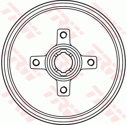 Bremstrommel Hinterachse TRW DB4134BR von TRW