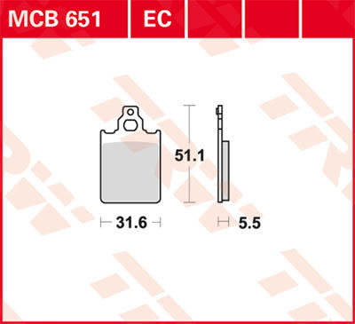 TRW Brake Pad Organic Scooter -125 von TRW