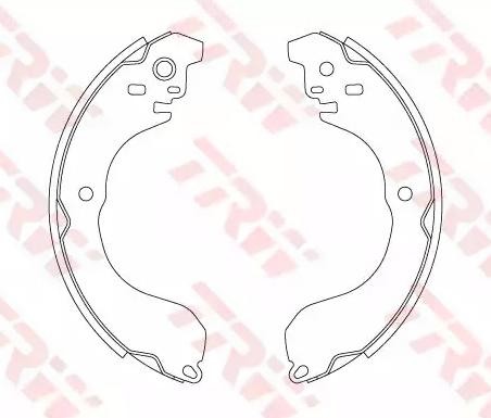 TRW Bremsbacken JEEP,CHRYSLER,DODGE GS8813 5191306AA Trommelbremsbacken,Bremsbackensatz von TRW