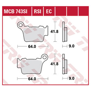 TRW Bremsbeläge Roller & Offroad ECE R90 homologiert von TRW