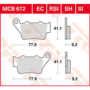 TRW Bremsbeläge Roller & Offroad ECE R90 homologiert von TRW