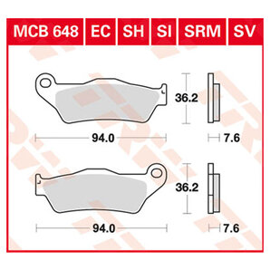 TRW Sinter Bremsbeläge Roller & Offroad ECE R90 homologiert von TRW