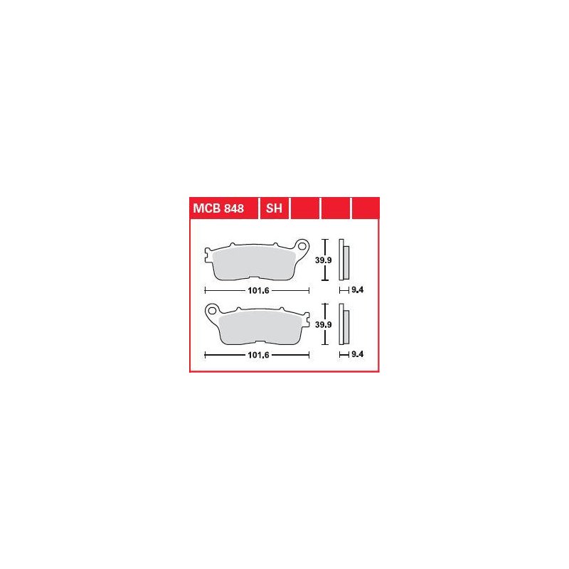 TRW Bremsbeläge Sinter hinten Street MCB848SH von TRW