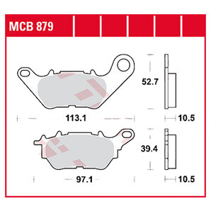 TRW Bremsbeläge organisch ECE R90 homologiert von TRW