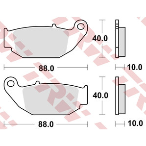 TRW Bremsbeläge organisch ECE R90 homologiert von TRW