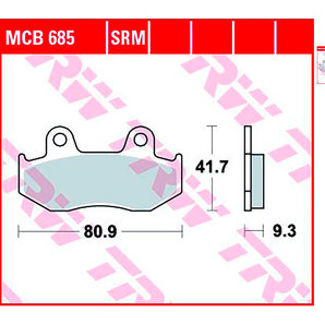 TRW Bremsbeläge organisch ECE R90 homologiert von TRW