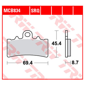 TRW Bremsbeläge organisch ECE R90 homologiert von TRW