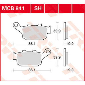 TRW Bremsbeläge organisch ECE R90 homologiert von TRW