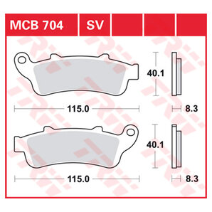 TRW Bremsbeläge organisch ECE R90 homologiert von TRW