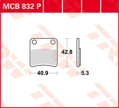 TRW Bremsbelagsatz, Scheibenfeststellbremse MCB832P von TRW