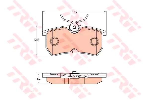 TRW Bremsbelagsatz FORD GDB2140 C1BC2M007AA,5382847 Bremsbeläge,Bremsklötze,Bremssteine,Bremsbeläge & Bremsbelagsatz,Bremsklötze & Bremsbelagsatz von TRW