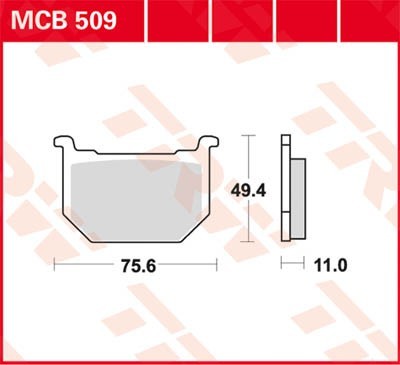 TRW Bremsbelagsatz MCB509 Bremsbeläge,Bremsklötze,Bremssteine,Bremsbeläge & Bremsbelagsatz,Bremsklötze & Bremsbelagsatz von TRW