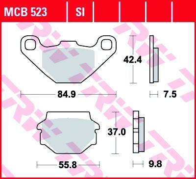 TRW Bremsbelagsatz MCB523 Bremsbeläge,Bremsklötze,Bremssteine,Bremsbeläge & Bremsbelagsatz,Bremsklötze & Bremsbelagsatz von TRW