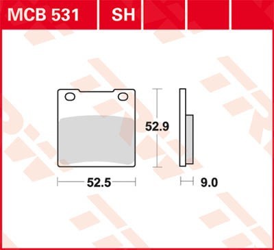 TRW Bremsbelagsatz MCB531 Bremsbeläge,Bremsklötze,Bremssteine,Bremsbeläge & Bremsbelagsatz,Bremsklötze & Bremsbelagsatz von TRW