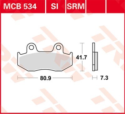 TRW Bremsbelagsatz MCB534 Bremsbeläge,Bremsklötze,Bremssteine,Bremsbeläge & Bremsbelagsatz,Bremsklötze & Bremsbelagsatz von TRW