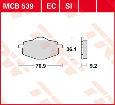 TRW Bremsbelagsatz MCB539 Bremsbeläge,Bremsklötze,Bremssteine,Bremsbeläge & Bremsbelagsatz,Bremsklötze & Bremsbelagsatz von TRW