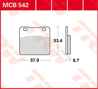 TRW Bremsbelagsatz MCB542 Bremsbeläge,Bremsklötze,Bremssteine,Bremsbeläge & Bremsbelagsatz,Bremsklötze & Bremsbelagsatz von TRW