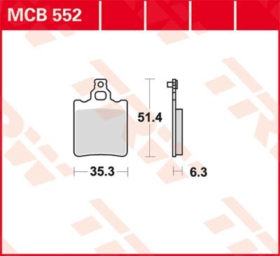 TRW Bremsbelagsatz MCB552 Bremsbeläge,Bremsklötze,Bremssteine,Bremsbeläge & Bremsbelagsatz,Bremsklötze & Bremsbelagsatz von TRW