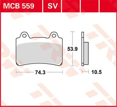 TRW Bremsbelagsatz MCB559 Bremsbeläge,Bremsklötze,Bremssteine,Bremsbeläge & Bremsbelagsatz,Bremsklötze & Bremsbelagsatz von TRW