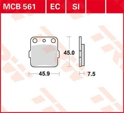 TRW Bremsbelagsatz MCB561SI Bremsbeläge,Bremsklötze,Bremssteine,Bremsbeläge & Bremsbelagsatz,Bremsklötze & Bremsbelagsatz von TRW