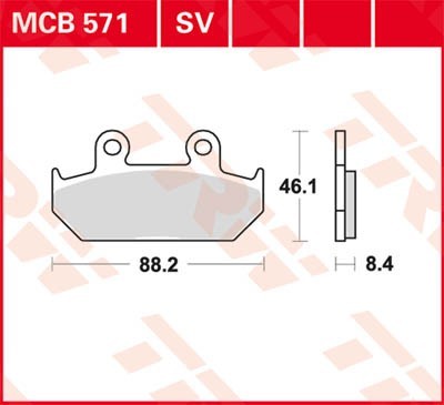 TRW Bremsbelagsatz MCB571SV Bremsbeläge,Bremsklötze,Bremssteine,Bremsbeläge & Bremsbelagsatz,Bremsklötze & Bremsbelagsatz von TRW