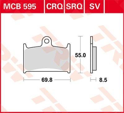 TRW Bremsbelagsatz MCB595 Bremsbeläge,Bremsklötze,Bremssteine,Bremsbeläge & Bremsbelagsatz,Bremsklötze & Bremsbelagsatz von TRW