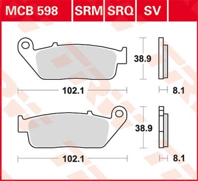 TRW Bremsbelagsatz MCB598SRM Bremsbeläge,Bremsklötze,Bremssteine,Bremsbeläge & Bremsbelagsatz,Bremsklötze & Bremsbelagsatz von TRW