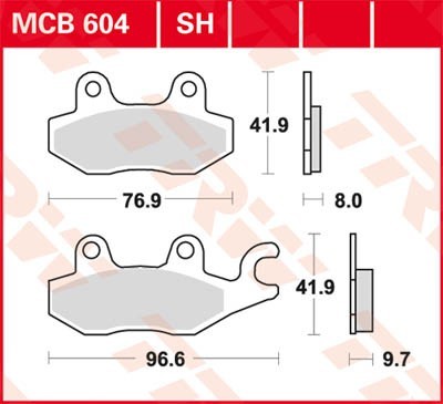 TRW Bremsbelagsatz MCB604 Bremsbeläge,Bremsklötze,Bremssteine,Bremsbeläge & Bremsbelagsatz,Bremsklötze & Bremsbelagsatz von TRW