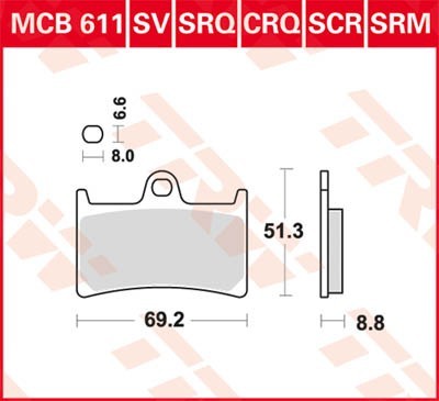 TRW Bremsbelagsatz MCB611SCR Bremsbeläge,Bremsklötze,Bremssteine,Bremsbeläge & Bremsbelagsatz,Bremsklötze & Bremsbelagsatz von TRW