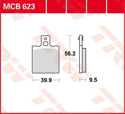 TRW Bremsbelagsatz MCB623 Bremsbeläge,Bremsklötze,Bremssteine,Bremsbeläge & Bremsbelagsatz,Bremsklötze & Bremsbelagsatz von TRW