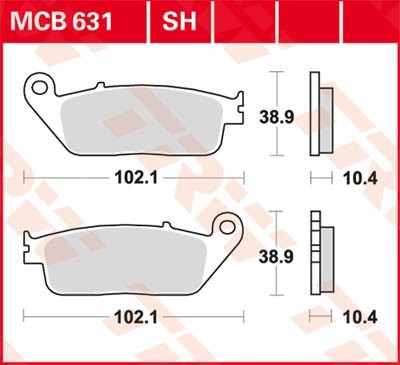 TRW Bremsbelagsatz MCB631 Bremsbeläge,Bremsklötze,Bremssteine,Bremsbeläge & Bremsbelagsatz,Bremsklötze & Bremsbelagsatz von TRW