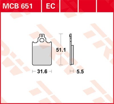 TRW Bremsbelagsatz MCB651 Bremsbeläge,Bremsklötze,Bremssteine,Bremsbeläge & Bremsbelagsatz,Bremsklötze & Bremsbelagsatz von TRW