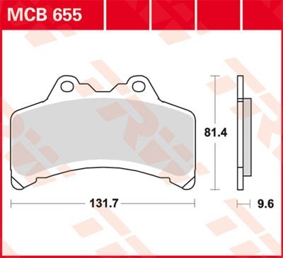 TRW Bremsbelagsatz MCB655 Bremsbeläge,Bremsklötze,Bremssteine,Bremsbeläge & Bremsbelagsatz,Bremsklötze & Bremsbelagsatz von TRW