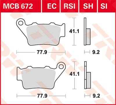 TRW Bremsbelagsatz MCB672EC Bremsbeläge,Bremsklötze,Bremssteine,Bremsbeläge & Bremsbelagsatz,Bremsklötze & Bremsbelagsatz von TRW