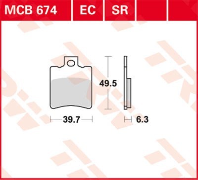 TRW Bremsbelagsatz MCB674 Bremsbeläge,Bremsklötze,Bremssteine,Bremsbeläge & Bremsbelagsatz,Bremsklötze & Bremsbelagsatz von TRW