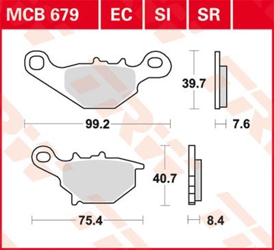 TRW Bremsbelagsatz MCB679 Bremsbeläge,Bremsklötze,Bremssteine,Bremsbeläge & Bremsbelagsatz,Bremsklötze & Bremsbelagsatz von TRW