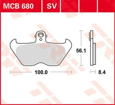 TRW Bremsbelagsatz MCB680SV Bremsbeläge,Bremsklötze,Bremssteine,Bremsbeläge & Bremsbelagsatz,Bremsklötze & Bremsbelagsatz von TRW