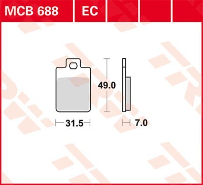 TRW Bremsbelagsatz MCB688EC Bremsbeläge,Bremsklötze,Bremssteine,Bremsbeläge & Bremsbelagsatz,Bremsklötze & Bremsbelagsatz von TRW