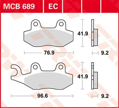 TRW Bremsbelagsatz MCB689 Bremsbeläge,Bremsklötze,Bremssteine,Bremsbeläge & Bremsbelagsatz,Bremsklötze & Bremsbelagsatz von TRW