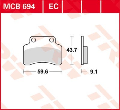 TRW Bremsbelagsatz MCB694 Bremsbeläge,Bremsklötze,Bremssteine,Bremsbeläge & Bremsbelagsatz,Bremsklötze & Bremsbelagsatz von TRW