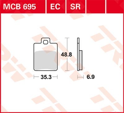 TRW Bremsbelagsatz MCB695EC Bremsbeläge,Bremsklötze,Bremssteine,Bremsbeläge & Bremsbelagsatz,Bremsklötze & Bremsbelagsatz von TRW