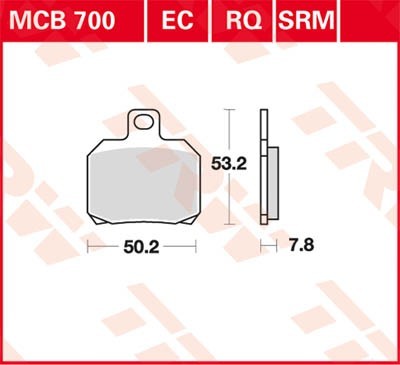 TRW Bremsbelagsatz MCB700 Bremsbeläge,Bremsklötze,Bremssteine,Bremsbeläge & Bremsbelagsatz,Bremsklötze & Bremsbelagsatz von TRW