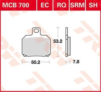 TRW Bremsbelagsatz MCB700SH Bremsbeläge,Bremsklötze,Bremssteine,Bremsbeläge & Bremsbelagsatz,Bremsklötze & Bremsbelagsatz von TRW