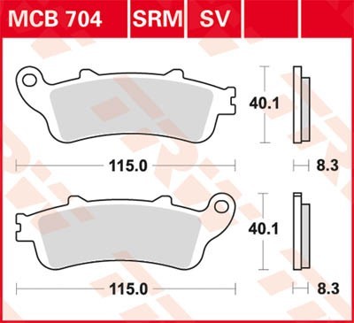 TRW Bremsbelagsatz MCB704 Bremsbeläge,Bremsklötze,Bremssteine,Bremsbeläge & Bremsbelagsatz,Bremsklötze & Bremsbelagsatz von TRW