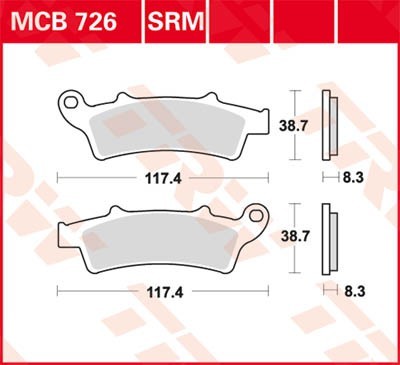 TRW Bremsbelagsatz MCB726SRM Bremsbeläge,Bremsklötze,Bremssteine,Bremsbeläge & Bremsbelagsatz,Bremsklötze & Bremsbelagsatz von TRW