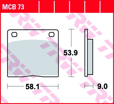 TRW Bremsbelagsatz MCB73 Bremsbeläge,Bremsklötze,Bremssteine,Bremsbeläge & Bremsbelagsatz,Bremsklötze & Bremsbelagsatz von TRW