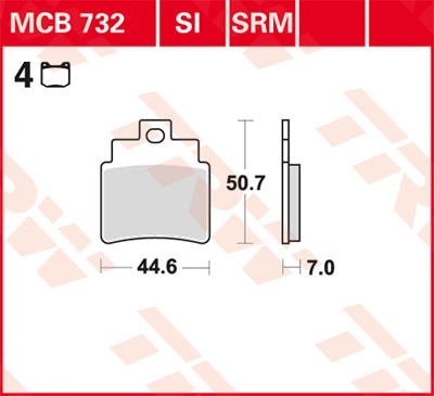 TRW Bremsbelagsatz MCB732 Bremsbeläge,Bremsklötze,Bremssteine,Bremsbeläge & Bremsbelagsatz,Bremsklötze & Bremsbelagsatz von TRW