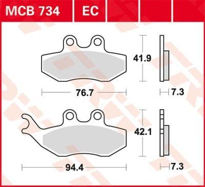 TRW Bremsbelagsatz MCB734EC Bremsbeläge,Bremsklötze,Bremssteine,Bremsbeläge & Bremsbelagsatz,Bremsklötze & Bremsbelagsatz von TRW