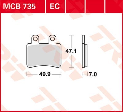 TRW Bremsbelagsatz MCB735EC Bremsbeläge,Bremsklötze,Bremssteine,Bremsbeläge & Bremsbelagsatz,Bremsklötze & Bremsbelagsatz von TRW